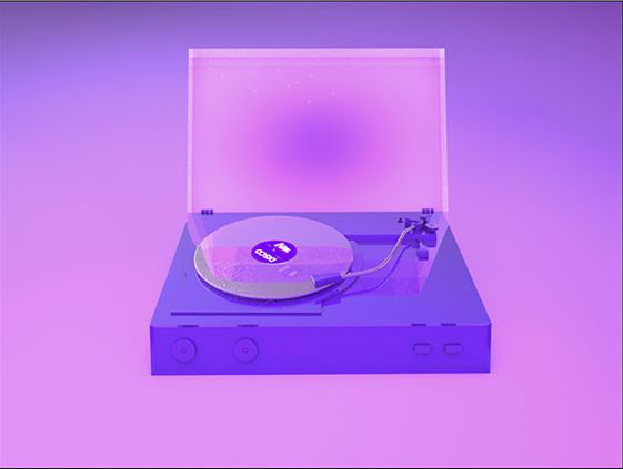 3D Render of Classic Turntable