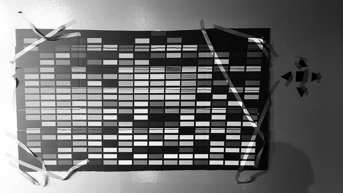 Stage two rapid prototype with cardboard and projection