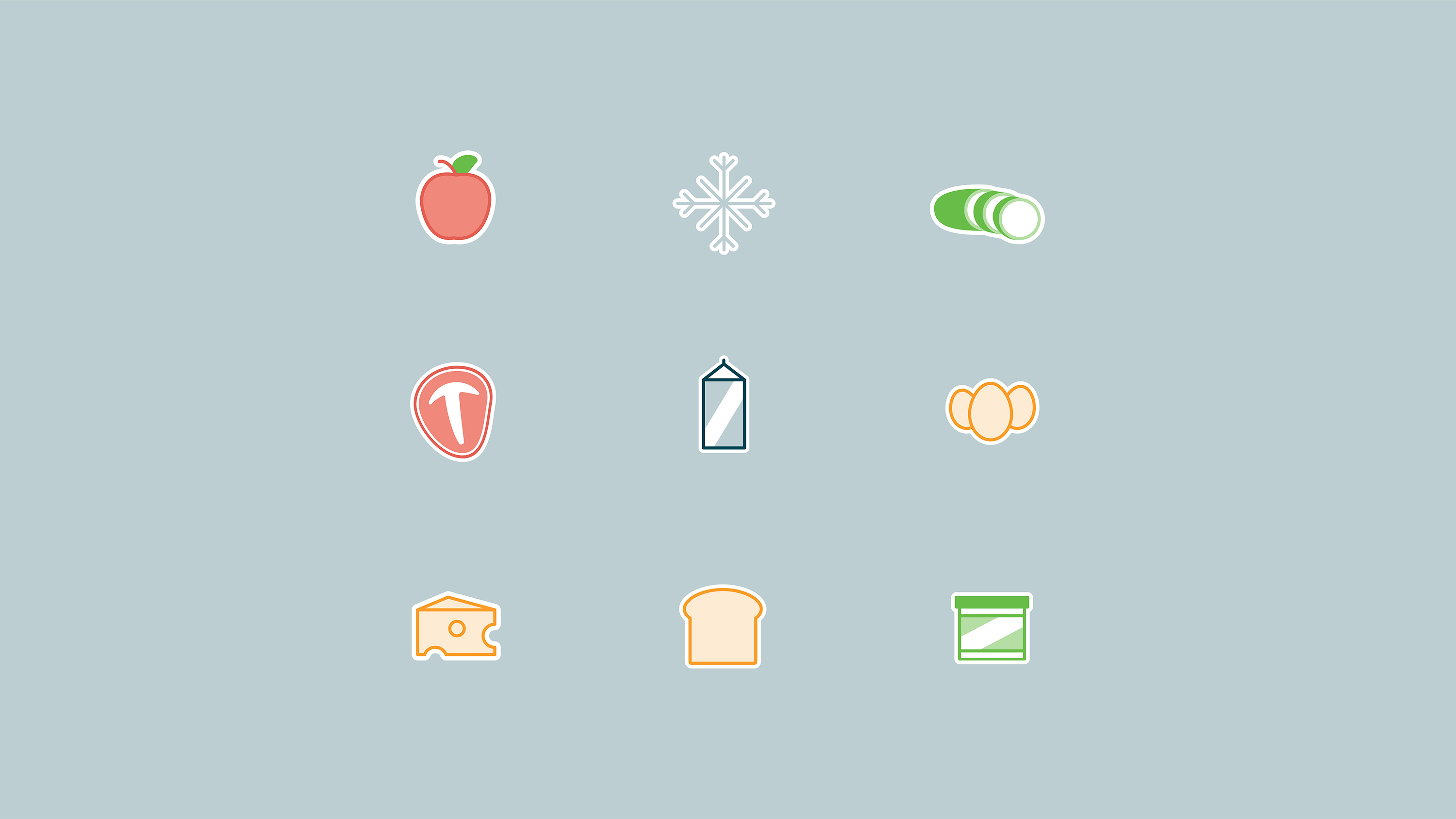 Icons for MSU Michigan Food Hub